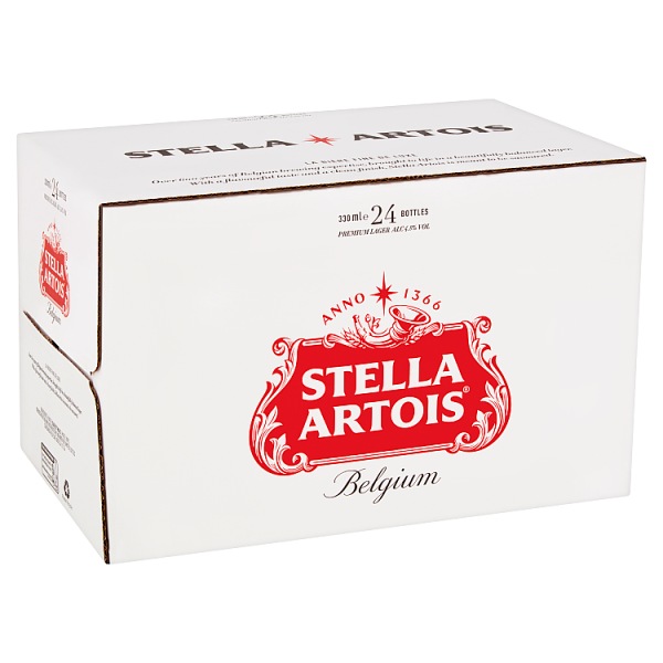 Stella Artois Lager Beer Bottles 24 x 330ml